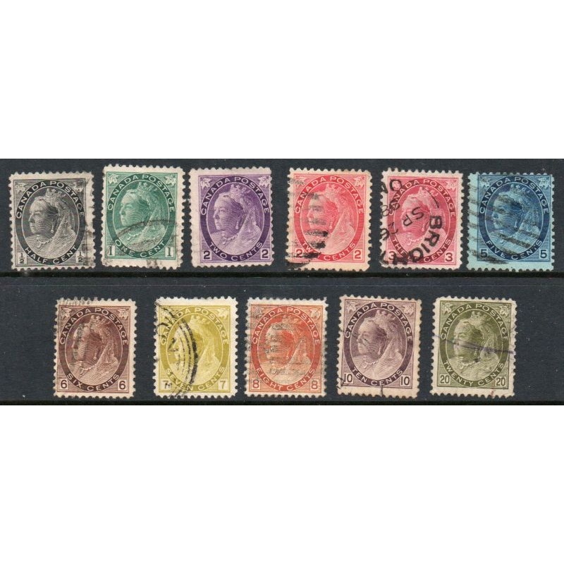 Canada Sc 74-84 1898-1902 Victoria Numeral stamp  set used