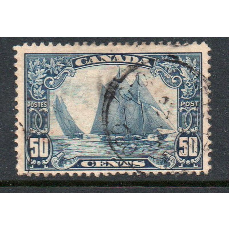Canada Sc 158 1929 50c Schooner "Bluenose" stamp used