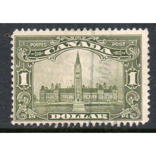 Canada Sc 159 1929 $1 Parliament Building stamp used