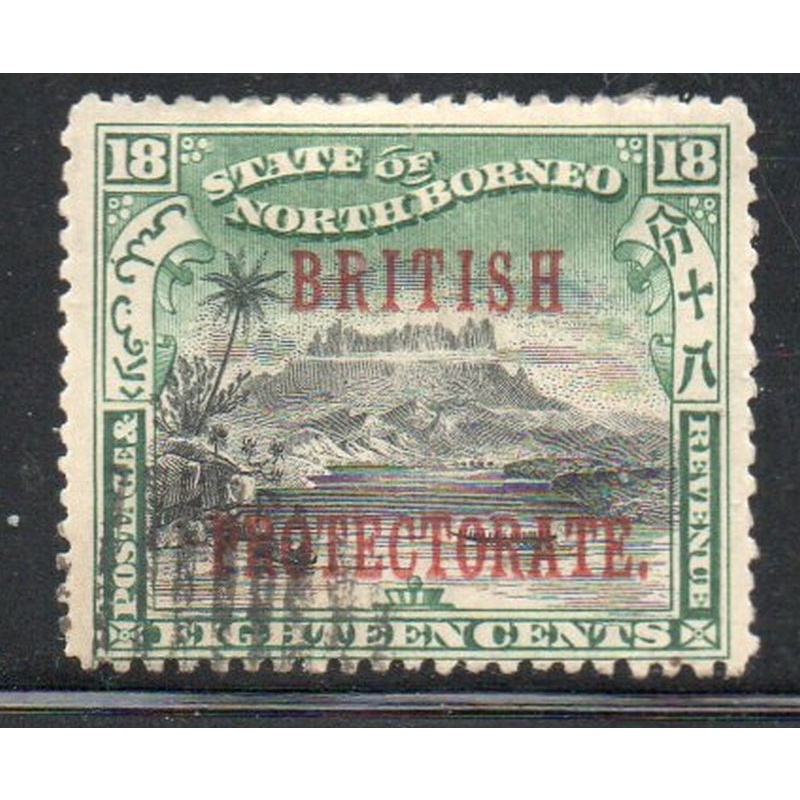 North Borneo Sc 113 1901 18c British Protectorate overprint  stamp used