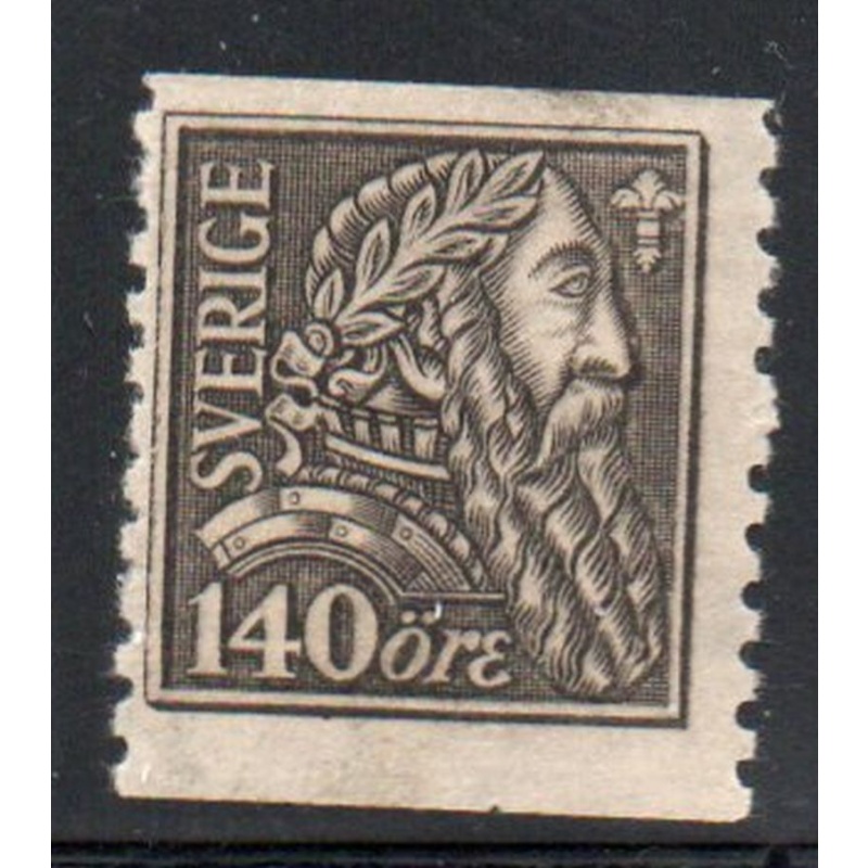 Sweden Sc 196 1921 140 ore gray black Gustavus Vasa stamp mint
