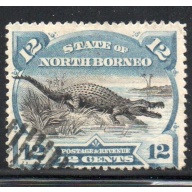 North Borneo Sc 65 1884 12c Crocodile stamp used