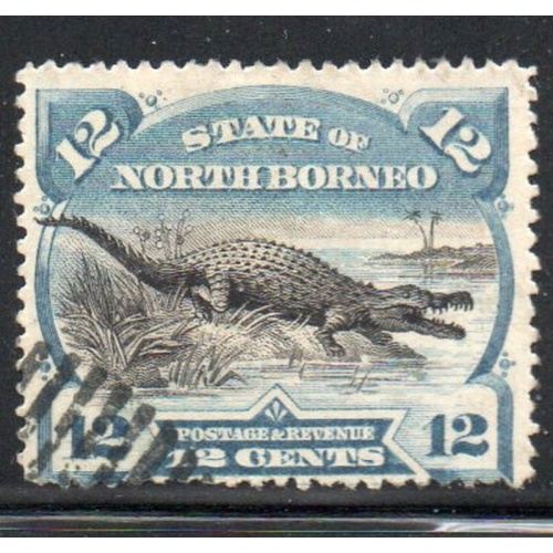 North Borneo Sc 65 1884 12c Crocodile stamp used