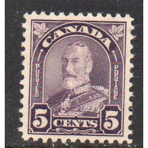 Canada Sc 169a 1930 5c dull violet  G V flat plate stamp mint