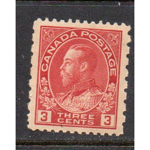 Canada Sc 184 1931  3c carmine G V Admiral perf 12 x 8  stamp mint NH
