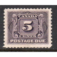 Canada Sc J4 1906 5 c violet Postage Due stamp  mint