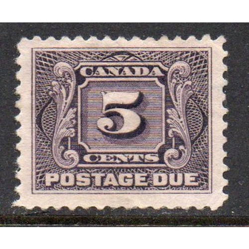 Canada Sc J4 1906 5 c violet Postage Due stamp  mint