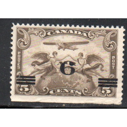 Canada Unitrade Cii 1932 Shifted 6 c overprint airmail stamp mint NH