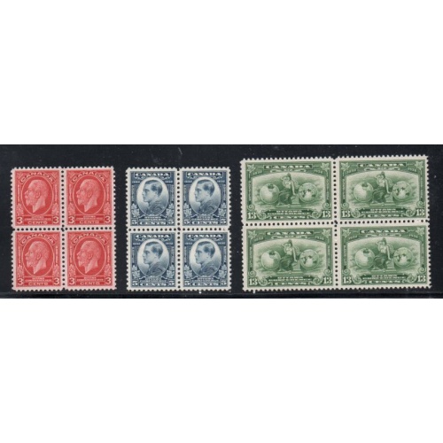 Canada Sc 192-194 1932 Economic Conference stamp set blocks of 4 mint NH