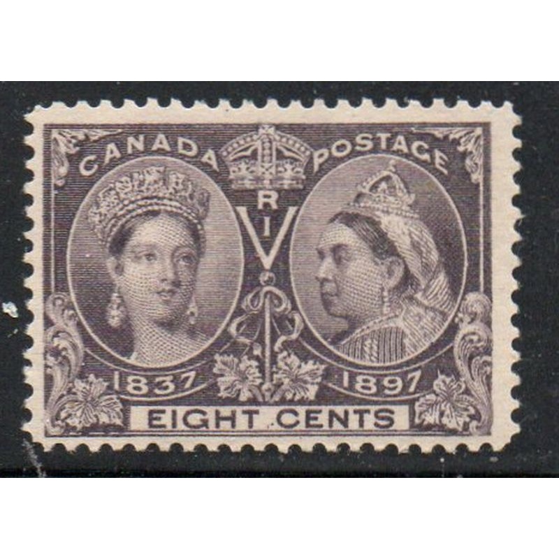 Canada Sc 56 1897 8c dark violet Victoria Jubilee stamp mint