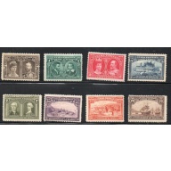 Canada Sc 98-103 1908 Quebec Tercentenary stamp set mint some NH