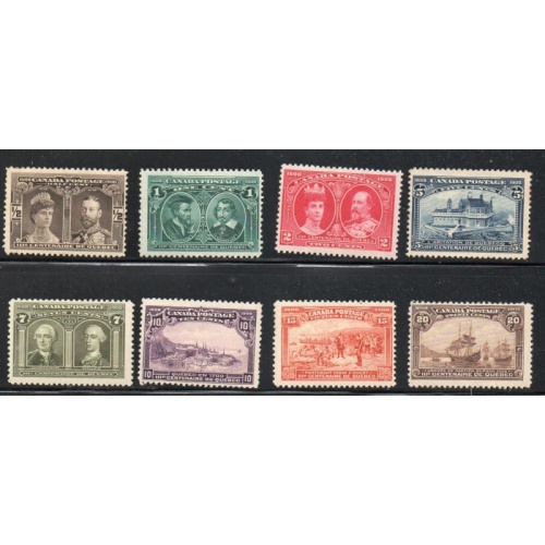 Canada Sc 98-103 1908 Quebec Tercentenary stamp set mint some NH