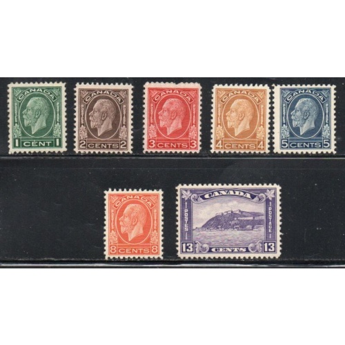 Canada Sc 195-201 1932 G V Medallion issue stamp set mint