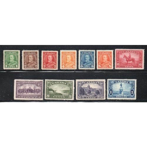 Canada Sc 217-227 1935 G V long stamp set mint NH