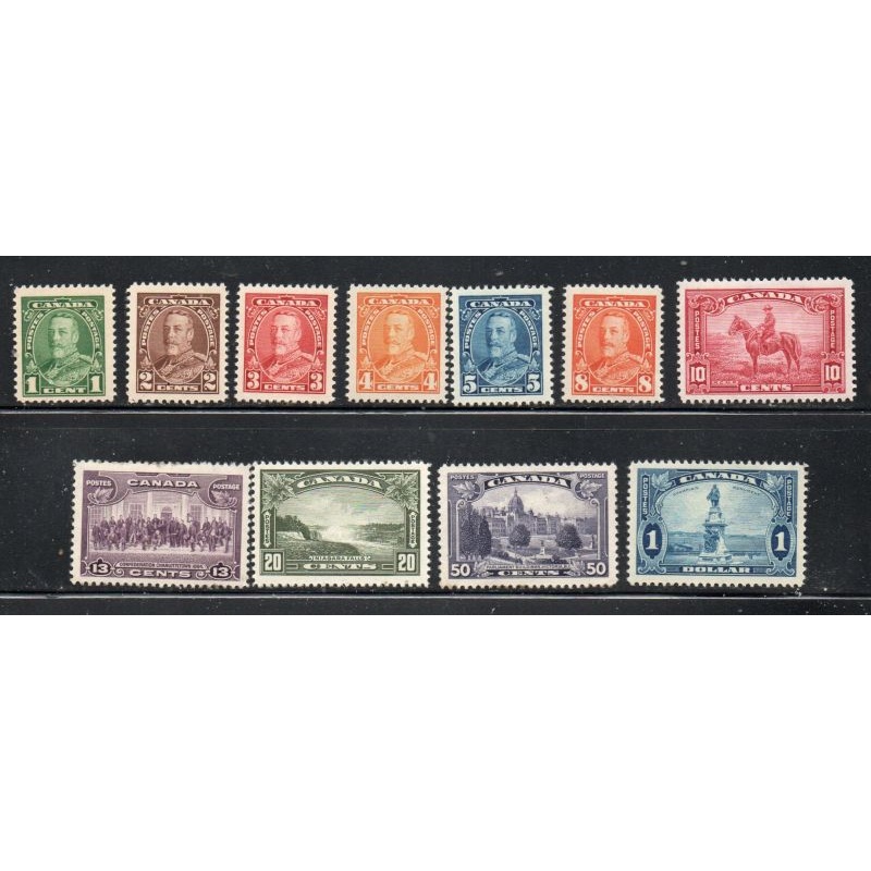 Canada Sc 217-227 1935 G V long stamp set mint most NH