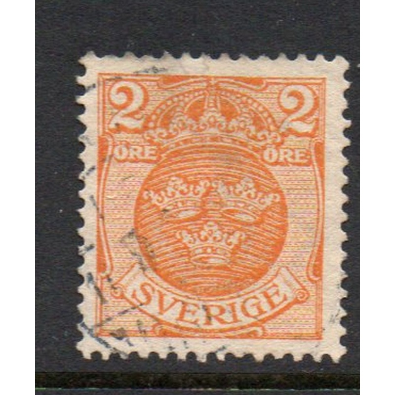 Sweden Sc 68 1910 2 ore orange Arms stamp used