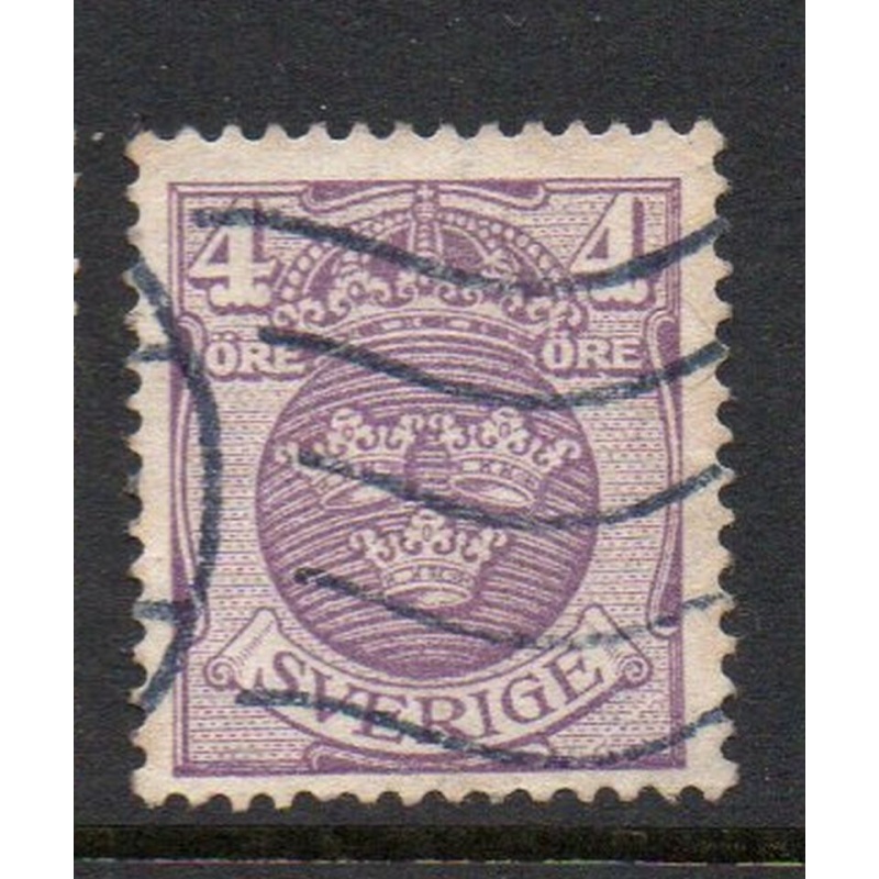 Sweden Sc 69 1910 4 ore violet Arms stamp used