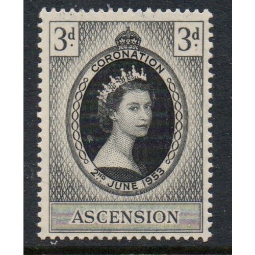 Ascension Sc 61 1953 Coronation QE II stamp mint