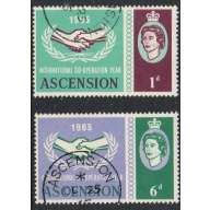 Ascension Sc 94-95 1965 International Cooperation Year  stamp set used