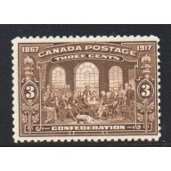 Canada Sc 135 1917 3c 50th Anniversary Confederation stamp mint NH