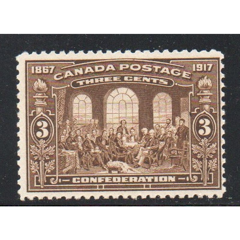 Canada Sc 135 1917 3c 50th Anniversary Confederation stamp mint NH