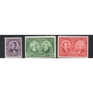 Canada Sc 146-148 1927 Historical People stamp set mint NH