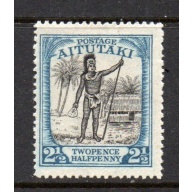 Aitutaki Sc 36 1927 2 1/2d Rarotongan Chief stamp mint