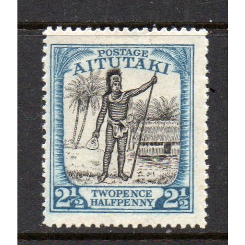 Aitutaki Sc 36 1927 2 1/2d Rarotongan Chief stamp mint