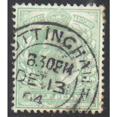 Great Britain Sc 127 1902 1d gray green Edward VII stamp used