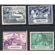 Bermuda Sc 138-141 1949 UPU Anniversary stamp set used