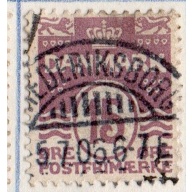 Denmark Sc 63 1905 15 ore lilac wavy lines stamp used