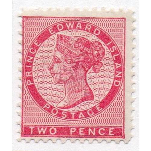 Prince Edward Island Sc 5 1862 2 d rose Victoria stamp mint
