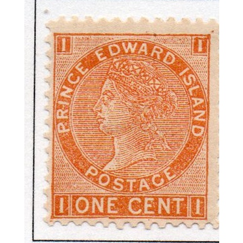 Prince Edward Island Sc 11 1872 1 c brown orange Victoria stamp mint