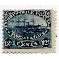 New Brunswick Sc 10 1860 12 1/c blue Steamship stamp mint