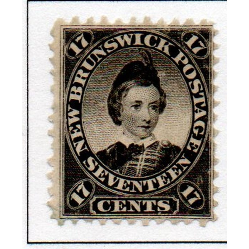 New Brunswick Sc 11 1860 17 c black Prince of Wales stamp mint