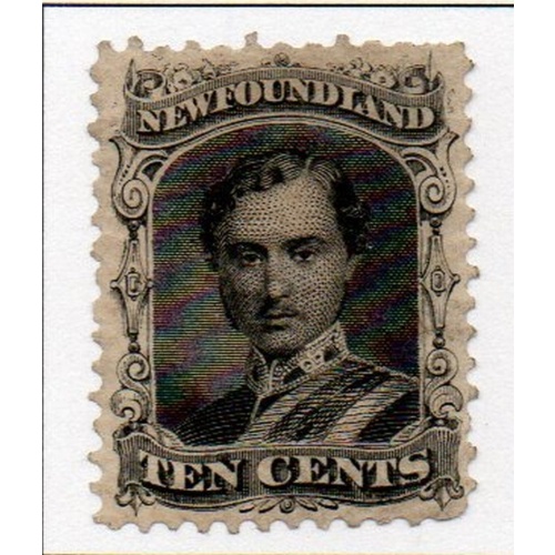 Newfoundland Sc 27 1870 10c black Prince Albert stamp used
