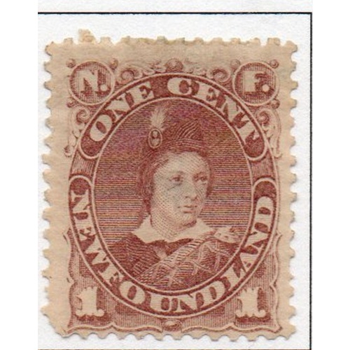 Newfoundland Sc 42 1890 1 c grey brown Prince of Wales stamp mint
