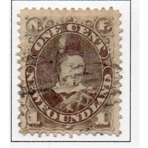 Newfoundland Sc 43 1896 1 c  brown Prince of Wales stamp used