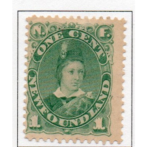 Newfoundland Sc 45 1896 1 c  green Prince of Wales stamp mint