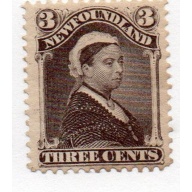 Newfoundland Sc 51 1887 3 c umber brown Victoria mint