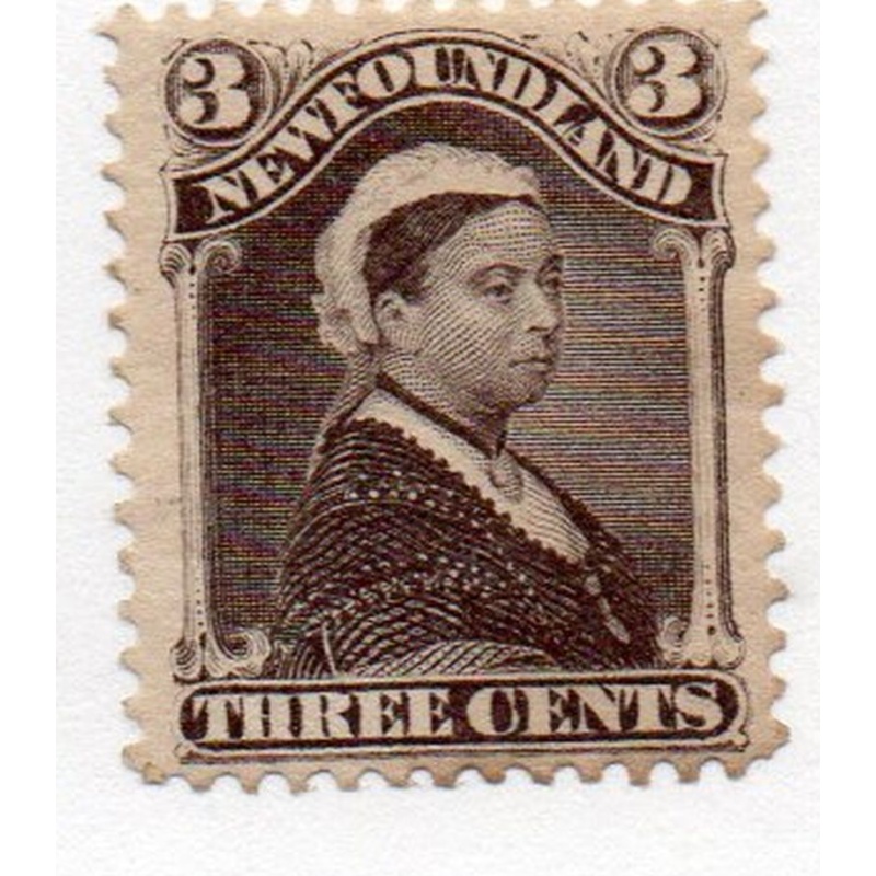 Newfoundland Sc 51 1887 3 c umber brown Victoria mint