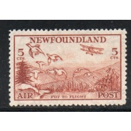 Newfoundland Sc C13 1933 5c Put to Flight airmail stamp mint