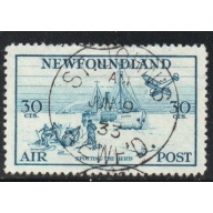 Newfoundland Sc C15 1933 30c Spotting the Herd airmail stamp used