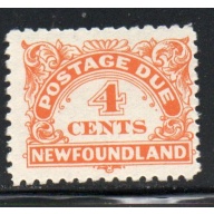 Newfoundland Sc J4a 4c Postage Due stamp perf 10 - 10 1/2 mint