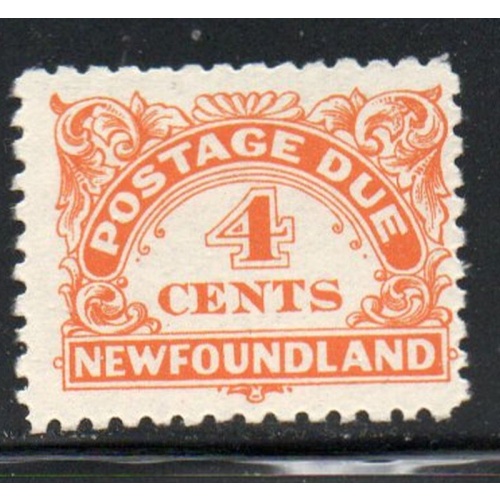 Newfoundland Sc J4a 4c Postage Due stamp perf 10 - 10 1/2 mint