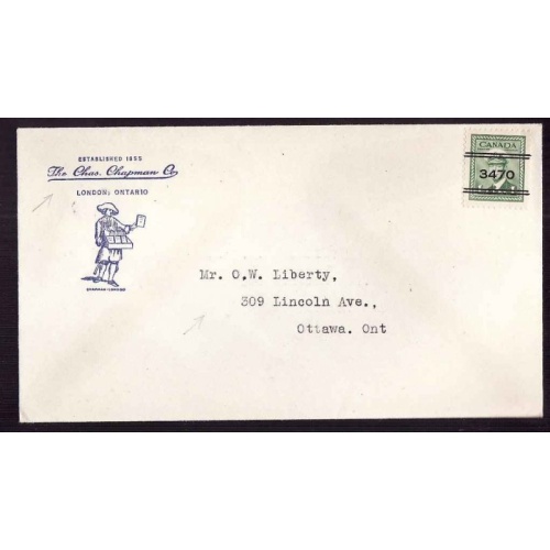 Canada-cover #13764-1c precancel 3470-London Illustrated-The Chas Chapman