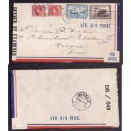 Canada-cover #14018-20c+4c(2)+7c-airmail-Peru-Calgary,Alberta-May 11 1944