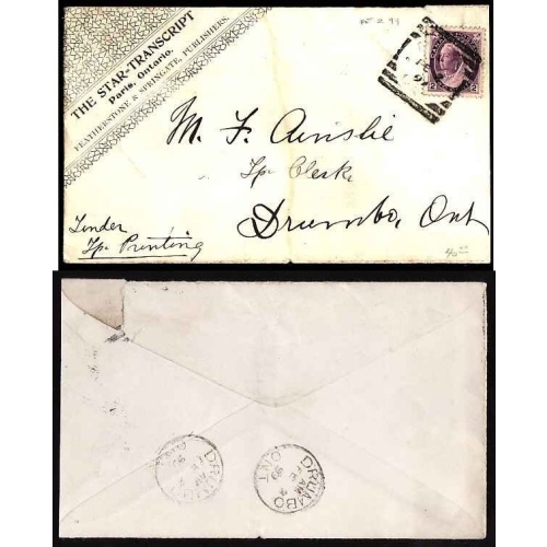 Canada-cover #11746-2c-advertising-Paris, Ont squared circle-Fe 2 1899 -