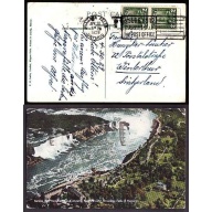 Canada-#9463 - 2c(2) KGV scroll on p/c to Switzerland - Welland County - Niagara Falls