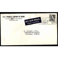 Canada-cover #9946 - 15c Gannet airmail to Germany - Montreal , PQ -15c franking pays the
